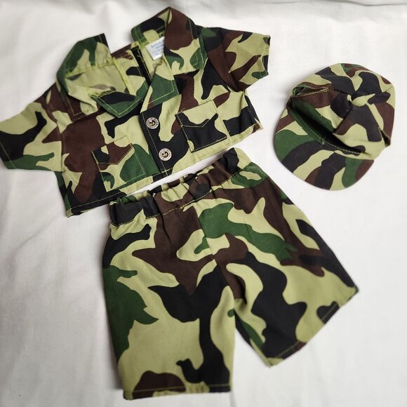 Build-A-Bear Other - Build A Bear CAMO Military Outfit shirt pants hat